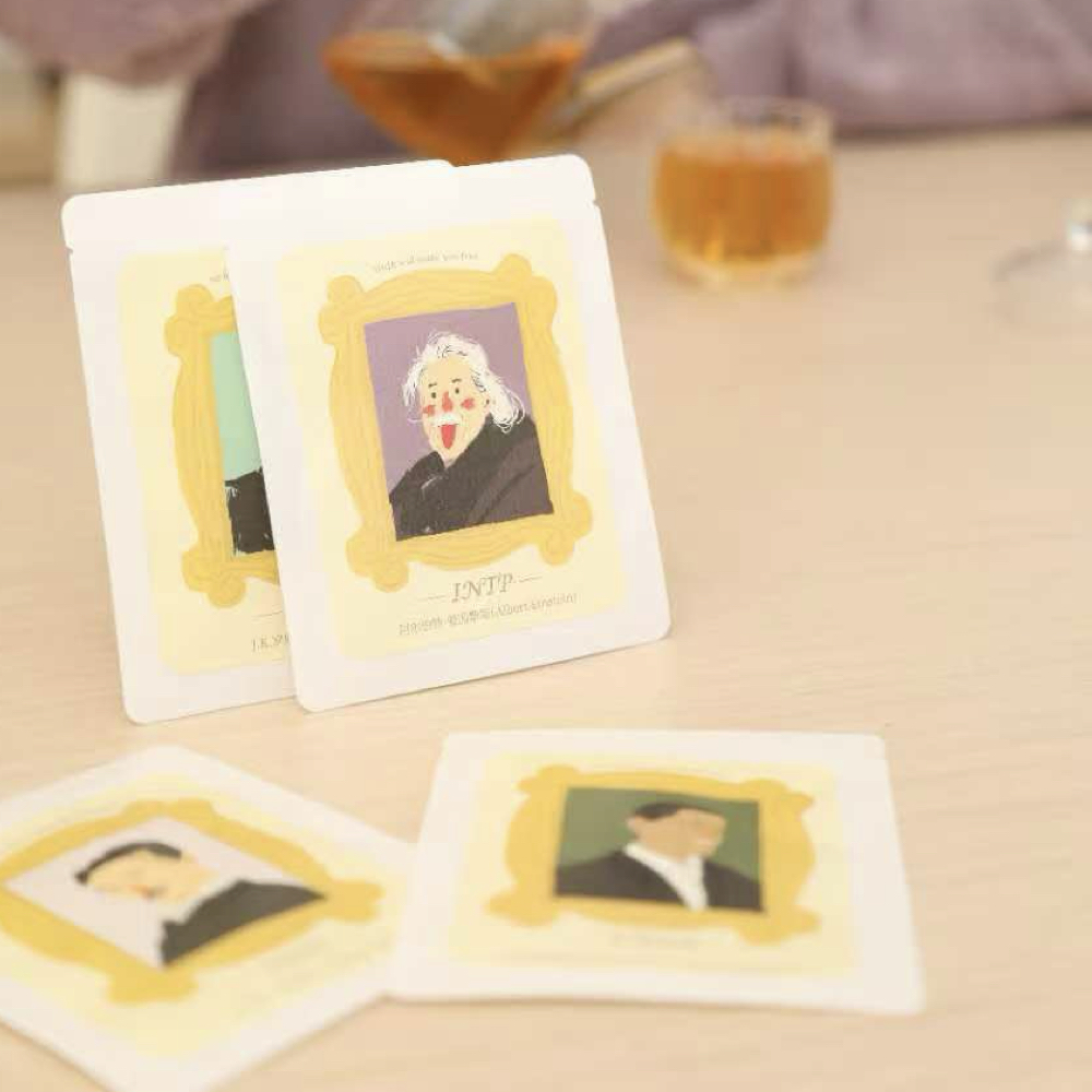 Creative tea postcard tea MBTI Theme